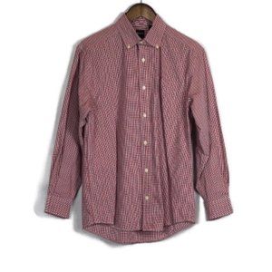 Basic Editions Multicolor Check Men's Long Sleeve Dress Shirt Small 015